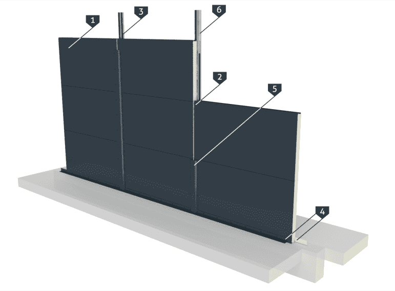 Перегородка - вид з боку панелей Перегородка - вид з боку панелей