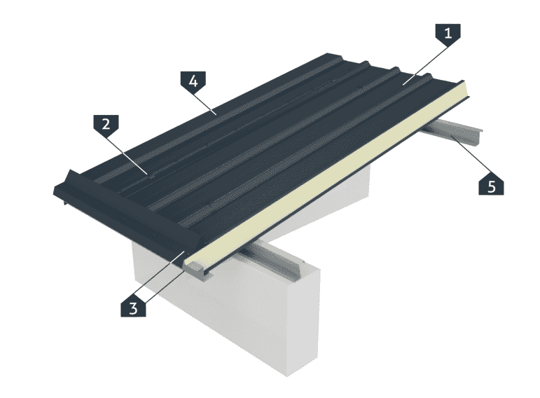 Покрівля з сендвіч-панелей - звис Покрівля з сендвіч-панелей - звис