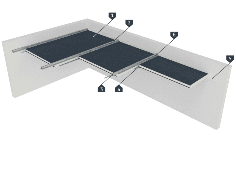 Стеля - вид на конструкцію зверху Стеля - вид на конструкцію зверху